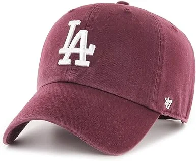 Custom Hats with Custom Designs-'47 BRAND LOS ANGELES DODGERS '47 MVP ADJUSTABLE HAT-Dark Maroon