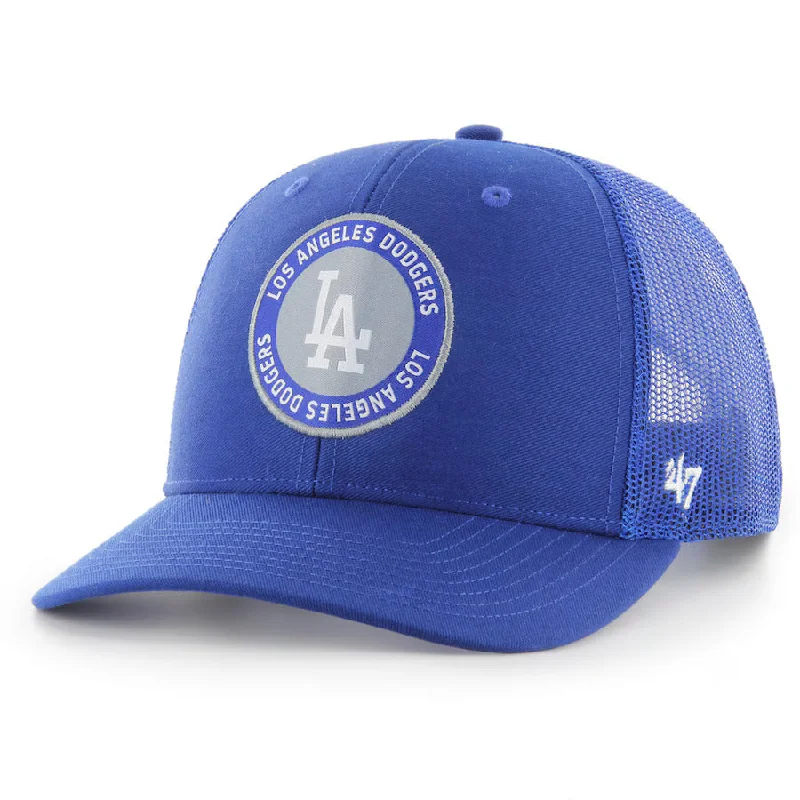 Custom Hats for Beach Days-' 47 Brand Los Angeles Dodgers Royal Berm Trucker Hat