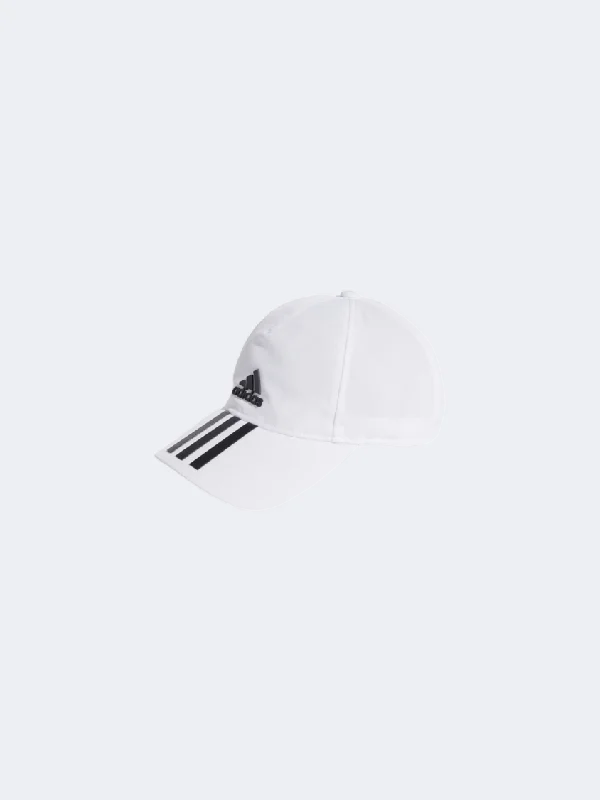 Personalized Hats for Holidays-Adidas Aeroready 3-Stripes Unisex Training Cap White/Black