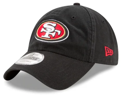 Custom Hats with University Mascots-New Era San Francisco 49ers Core Classic 9TWENTY Adjustable Hat - Black