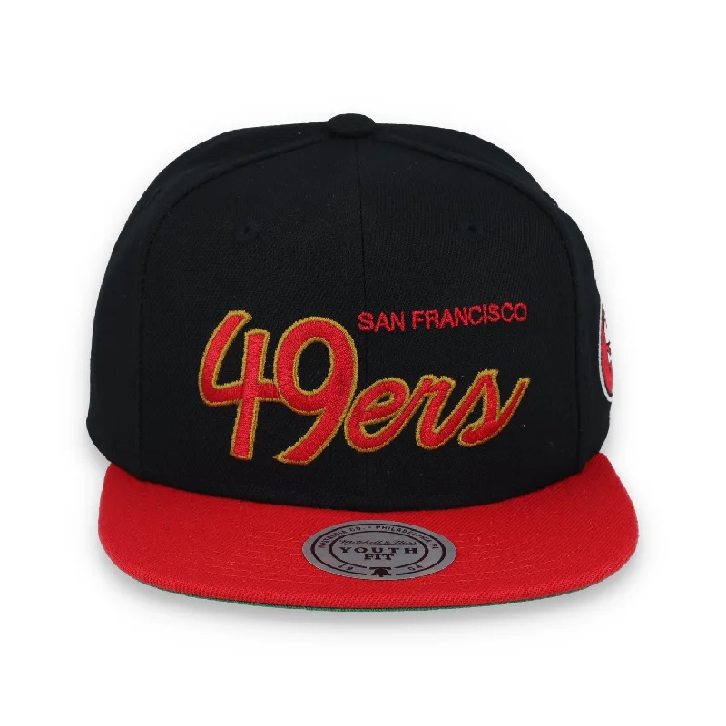 Custom Hats for Summer Fashion-Mitchell & Ness Youth San Francisco 49ers Script Snapback Hat