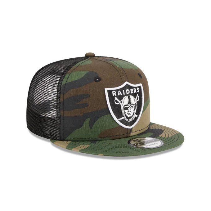 Custom Hats for Rainy Day Protection-New Era Las Vegas Raiders 9FIFTY Trucker Hat-Camo