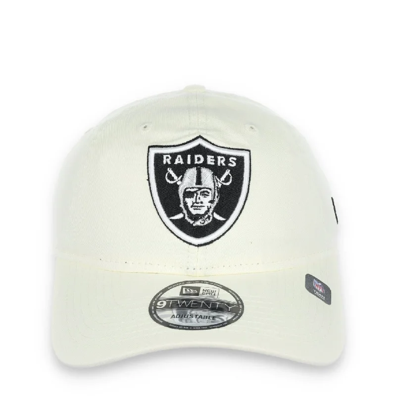 Custom Hats for Bulk Orders-New Era Las Vegas Raiders Core Classic 2.0 9Twenty Adjustable Hat-Ivory