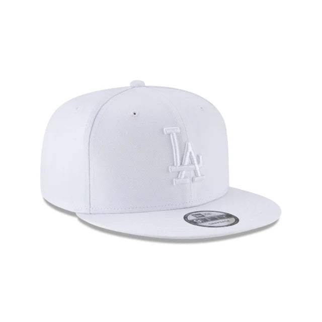 Custom Hats for Special Occasion Gifts-New Era Los Angeles Dodgers White On White 9FIFTY Snapback Hat