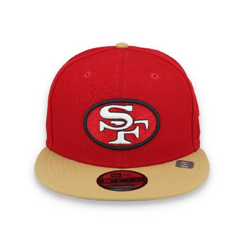 Custom Hats for Kids-New Era Men's San Francisco 49ers 9FIFTY Snapback Hat-Red/Gold