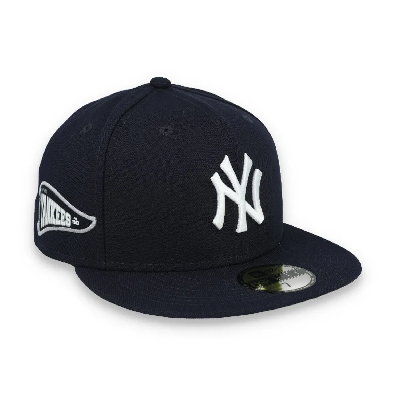 Custom Hats for Weddings-New Era New York Yankess Pennant Side Patch 59FIFTY Fitted Hat