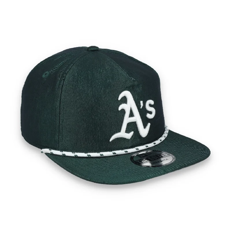 Custom Hats for Events-New Era Oakland Athletics Golfer Team Rope Snapback Hat - Green