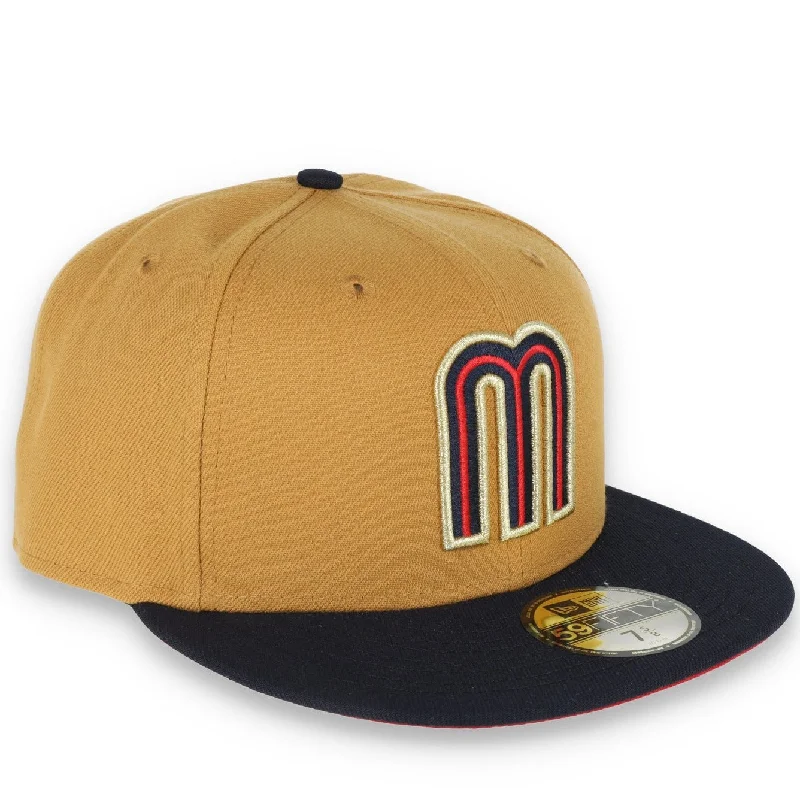 Custom Hats for Everyday Wear-NEW ERA OFFICIAL MEXICO WORDMARK 59FIFTY FITTED HAT-