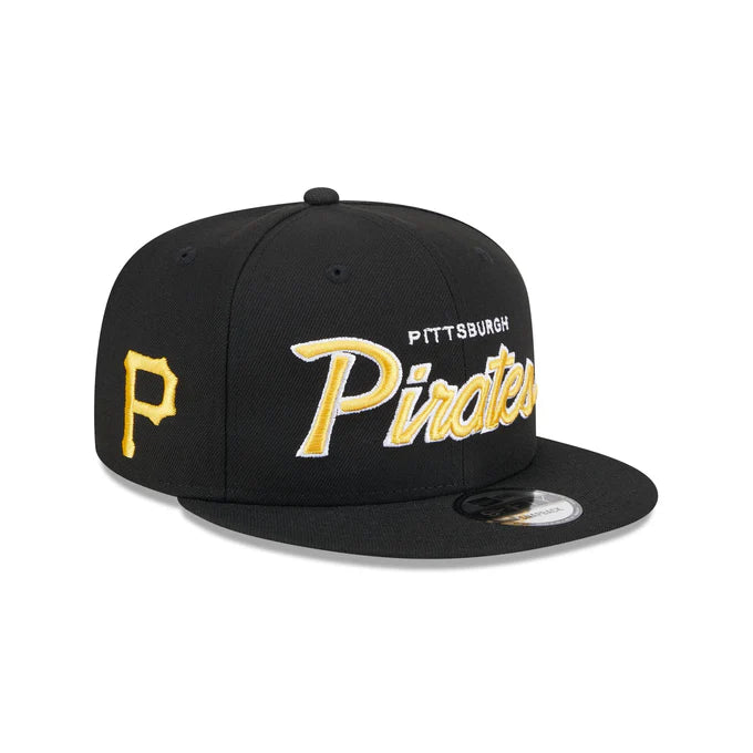 Custom Hats with Colorful Designs-New Era Pittsburgh Pirates Wordmark 9FIFTY Snapback Hat