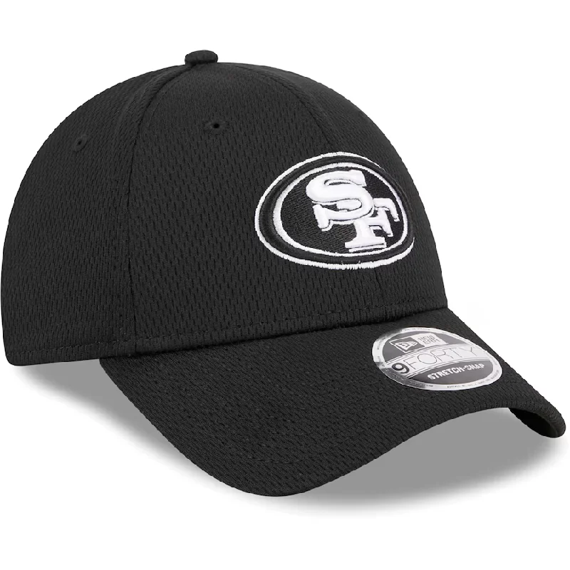 Custom Hats for Nature Lovers-New Era San Francisco 49ers Main B-Dub 9Forty Adjustable Hat-Black/White