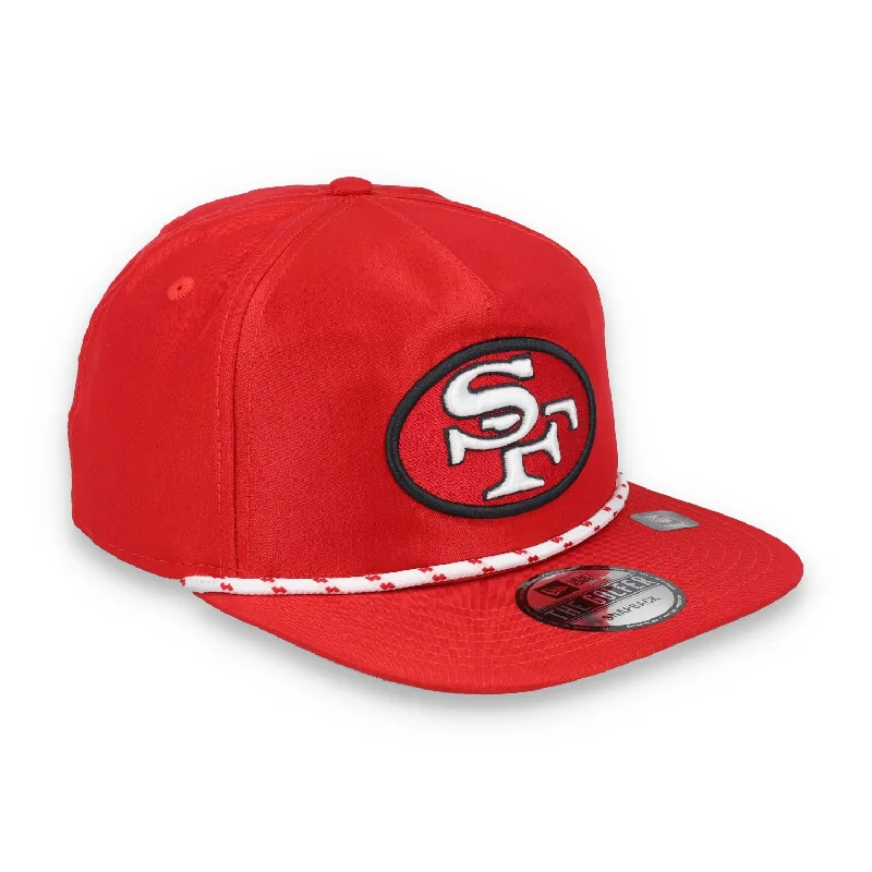 Custom Sports Hats-New Era San Francisco 49ers Golfer Team Rope Snapback Hat - Red