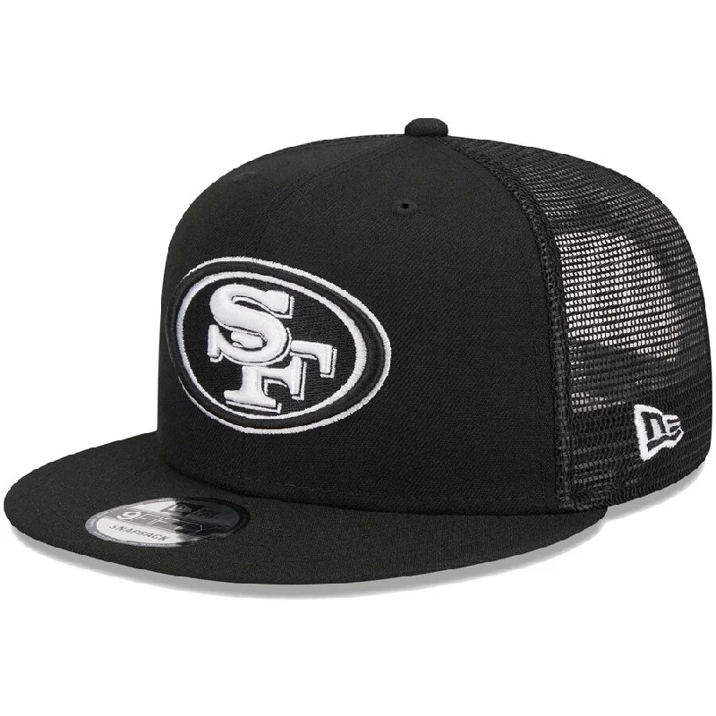 Custom Hats with Adjustable Fit-New Era San Francisco 49ers Main Trucker 9FIFTY Snap Meshback Hat