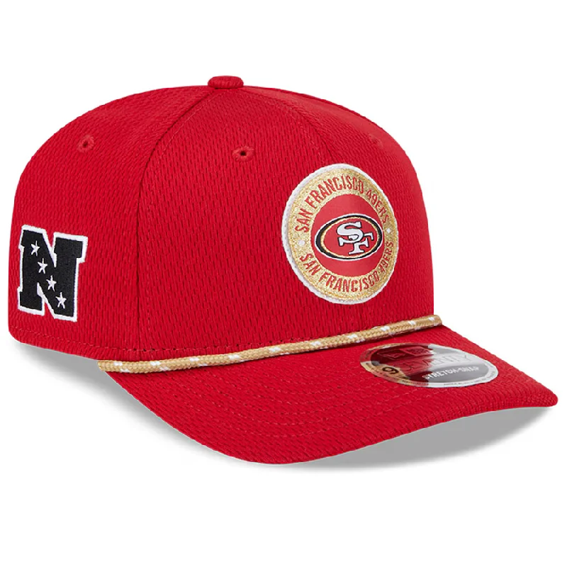 Custom Wide Brim Hats-New Era San Francisco 49ers Sideline 9SEVENTY Adjustable Cap-Red