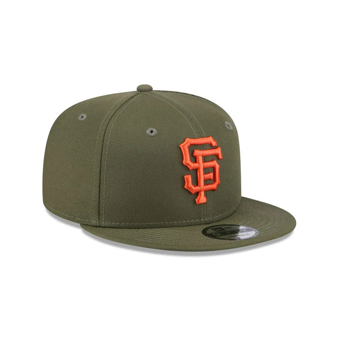 Custom Hats for Basketball Fans-New Era San Francisco Giants 9FIFTY Snapback Hat- Olive Green