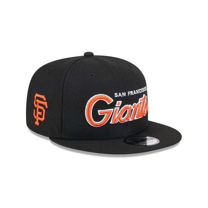 Custom Hats for School Events-New Era Youth San Francisco Giants Wordkmark 9FIFTY Snapback Hat