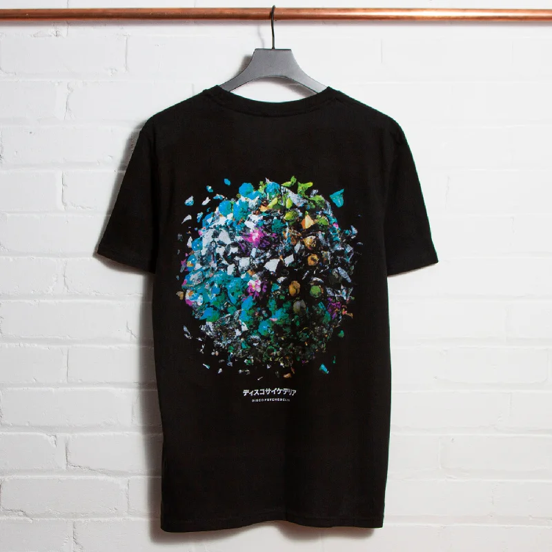 T-Shirt for Personalized Designs for Men-005 Disco Psychedelia Back Print - Tshirt - Black