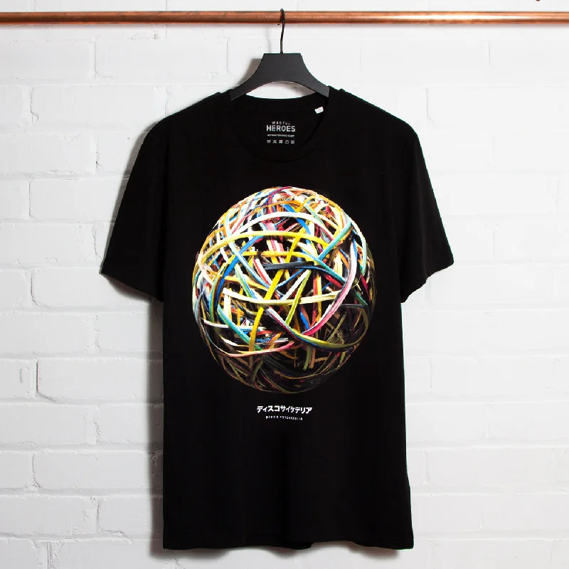 T-Shirt for Local Businesses-009 Disco Psychedelia Front Print - Tshirt - Black