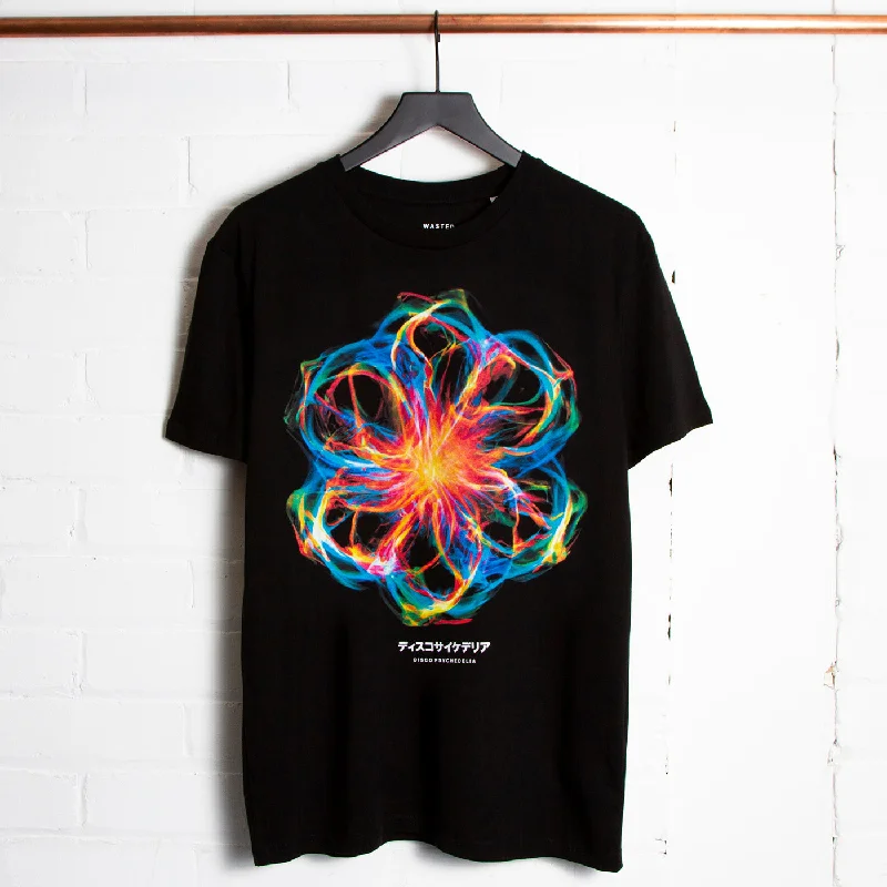 T-Shirt for Family Photoshoots-016 Disco Psychedelia Front Print - Tshirt - Black