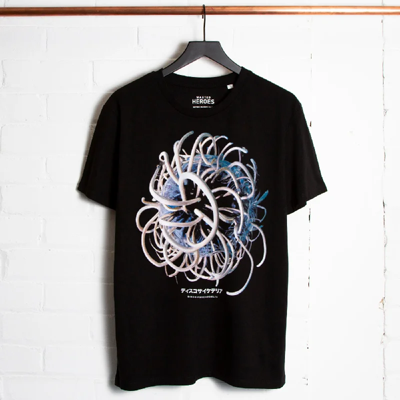 T-Shirt with Simple and Clean Designs-017 Disco Psychedelia Front Print - Tshirt - Black