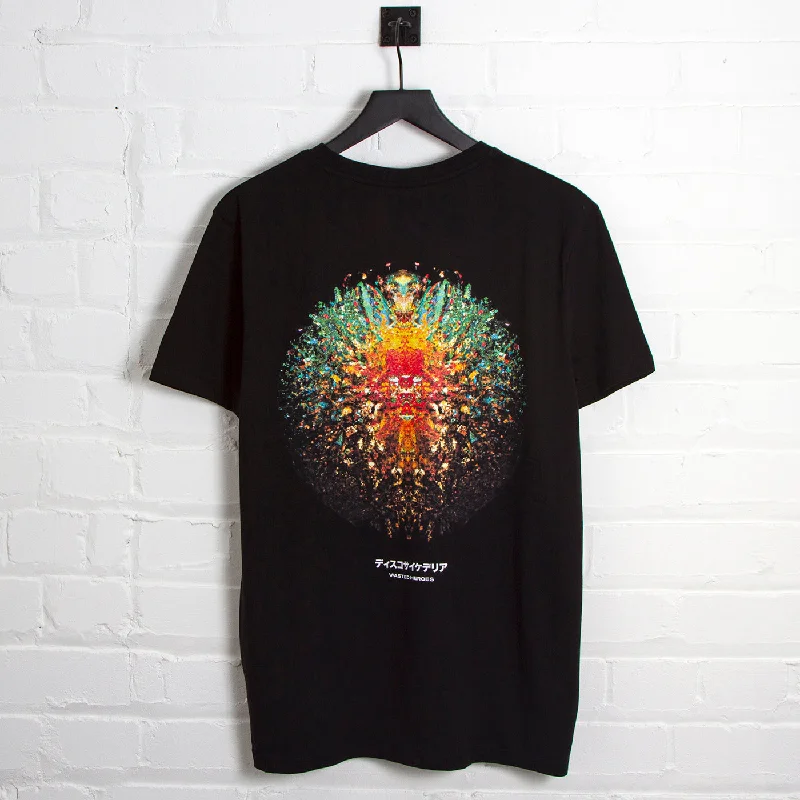 Custom T-Shirt for Men-021 Disco Psychedelia Back Print - Tshirt - Black