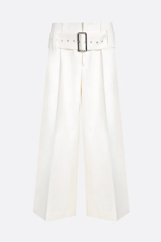 Custom Trousers for Women-drill wide-leg pants