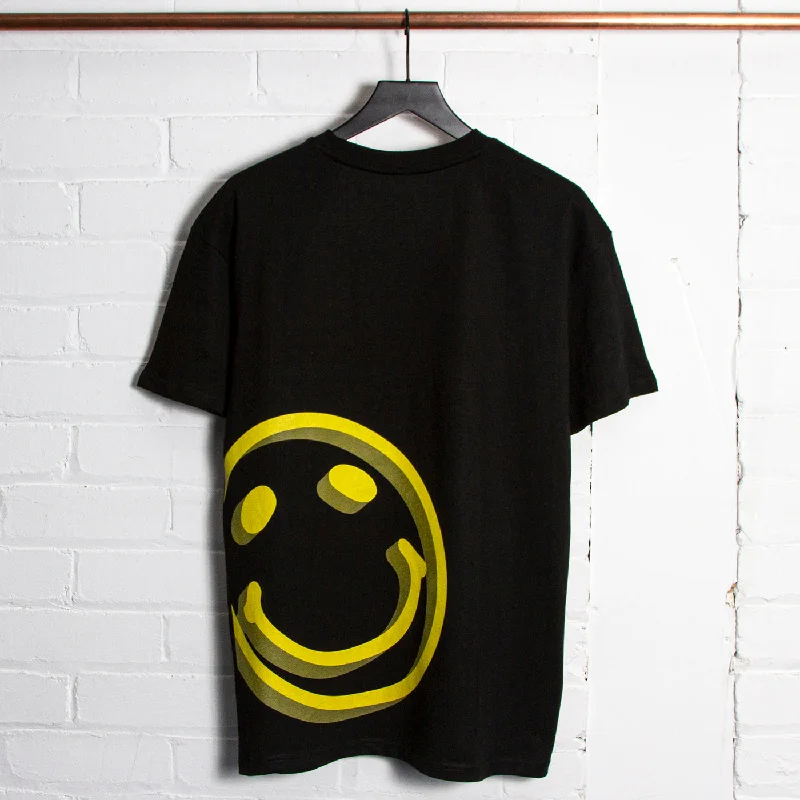 T-Shirt for Company Branding-3D Side Smiley - Tshirt - Black