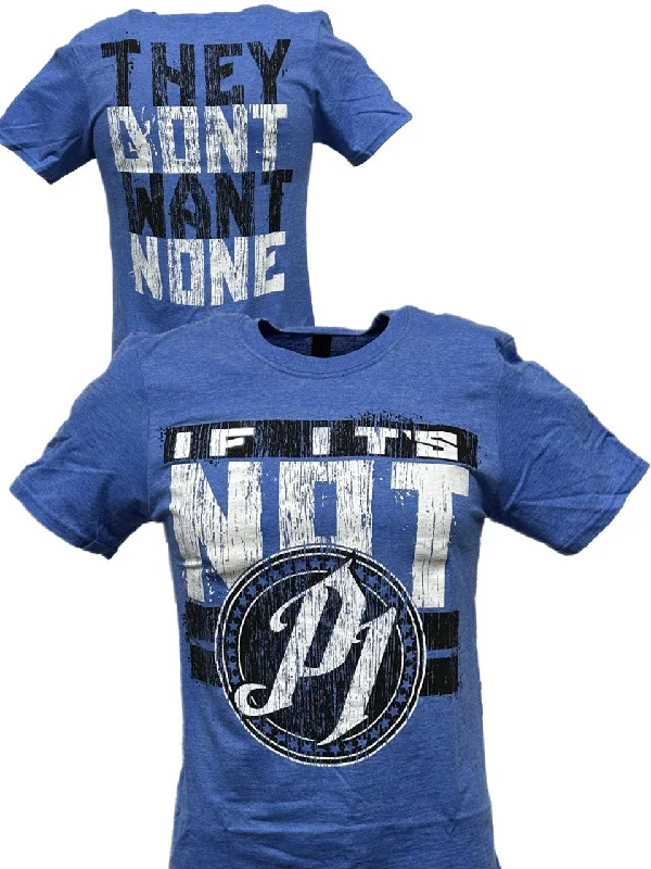 T-Shirt for Comfortable, Breathable Fabrics-AJ Styles If It's Not P1 They Don't Want None Mens Blue T-shirt