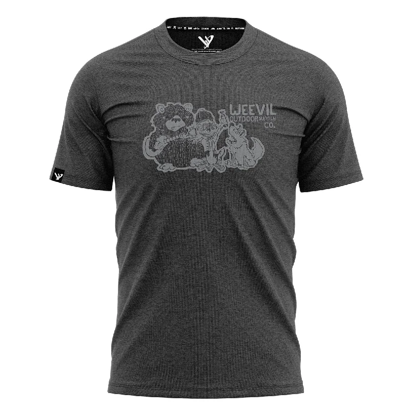 Custom T-Shirt for Family-CAMPFIRE FRIENDS T // CHARCOAL GREY