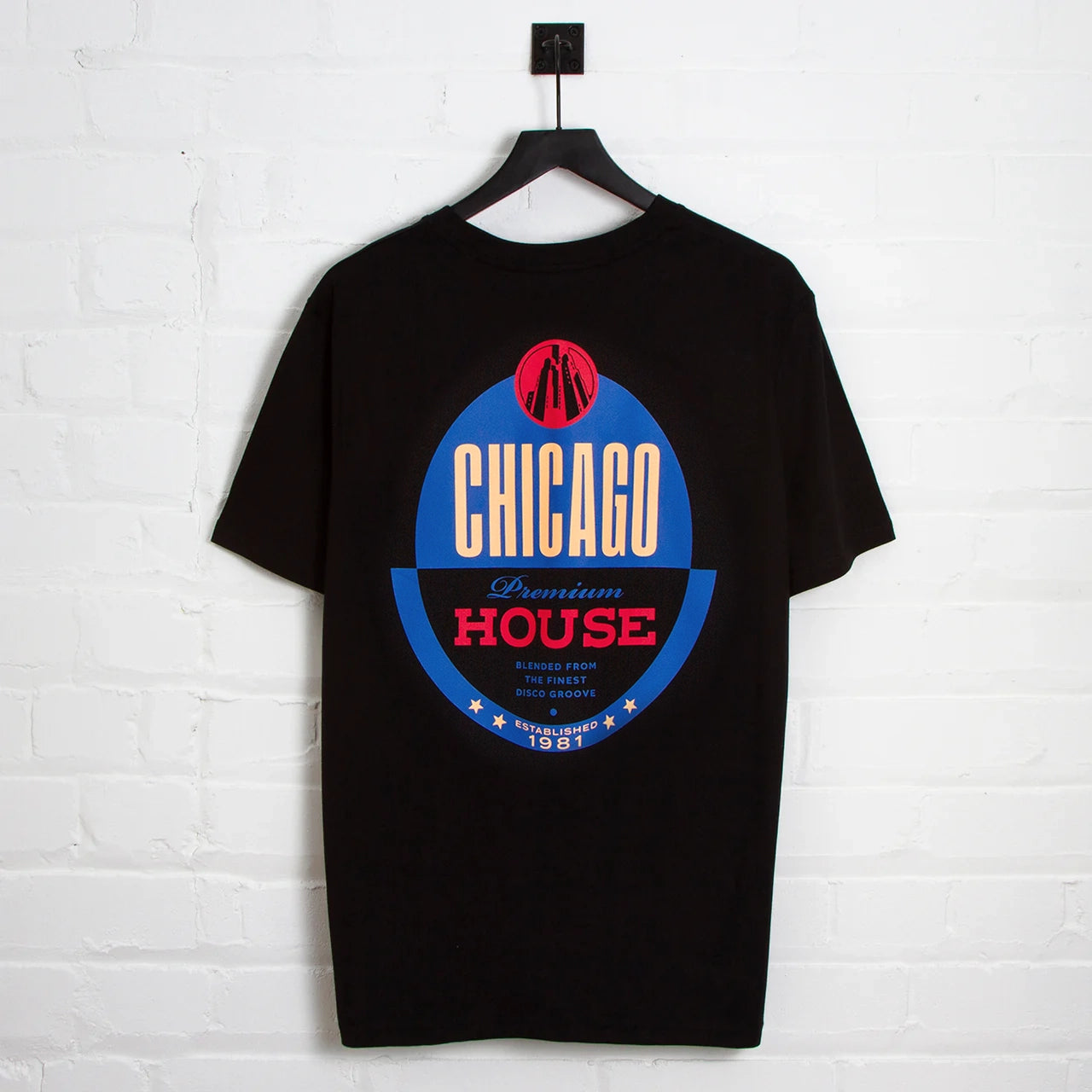 T-Shirt for Art Print Designs-Chicago House Back Print - Tshirt - Black