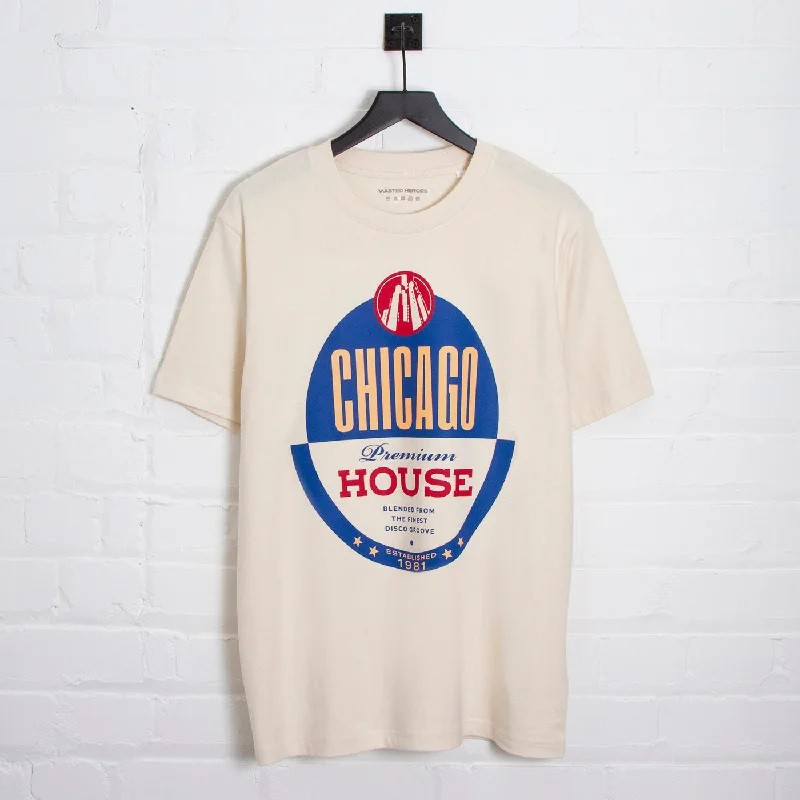 T-Shirt for Custom Matchmaking Wear-Chicago House Front Print - Tshirt - Natural