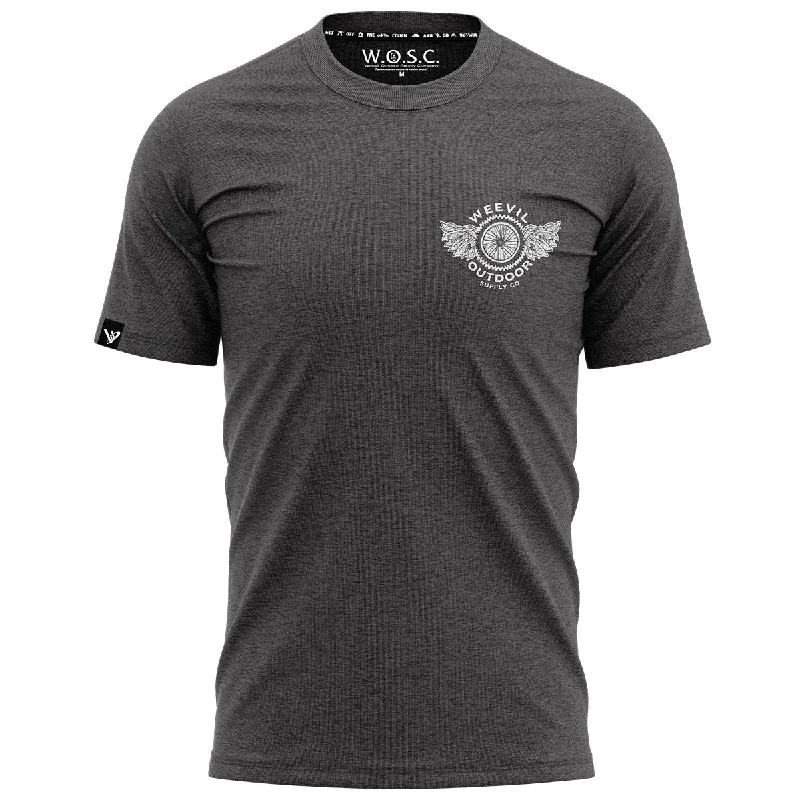 T-Shirt for Custom Text Designs-WING TEE // HTR GREY