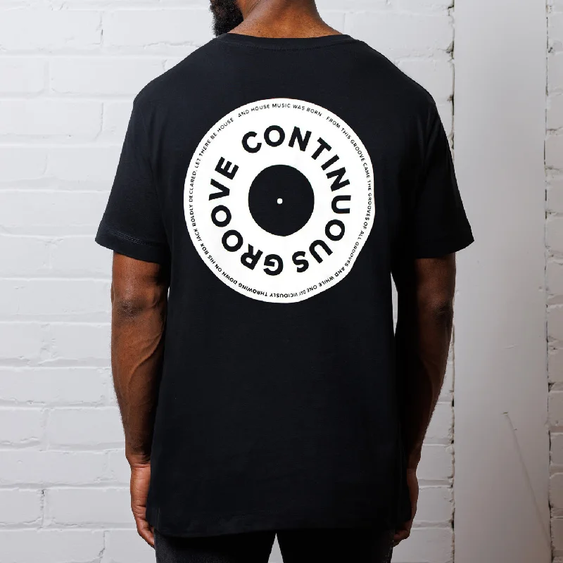 T-Shirt for Event Merchandise-Continuous Groove Back Print - Tshirt - Black