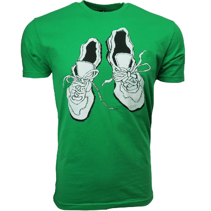 T-Shirt for Motivational Quotes-RUN SHOES T // KELLY GREEN