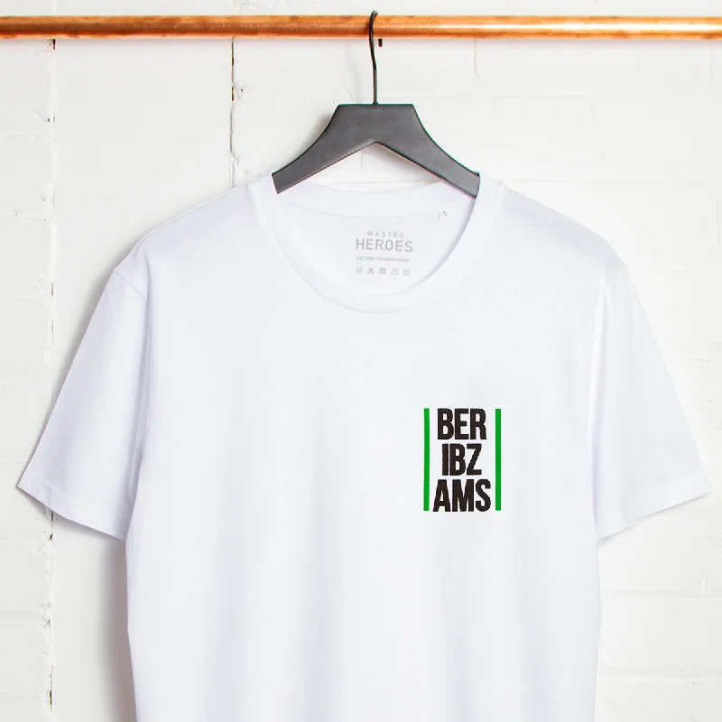 T-Shirt for Wedding Party Apparel-Crest BER IBZ AMS - Tshirt - White