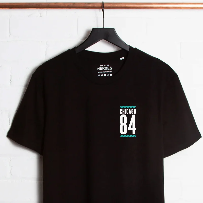 T-Shirt for Eco-Conscious Materials-Crest Chicago84 - Tshirt - Black