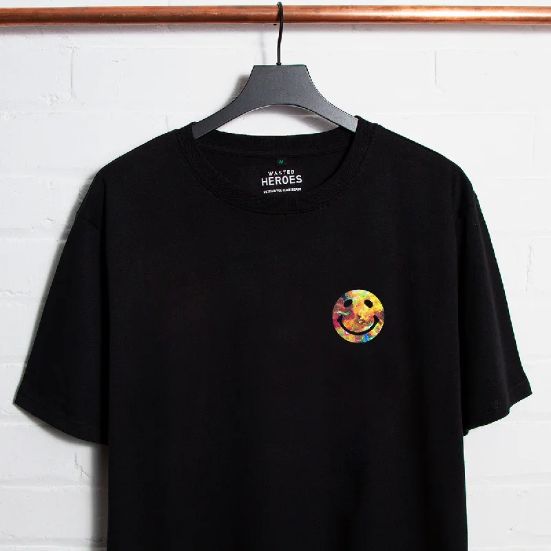 T-Shirt for Custom Matchmaking Wear-Crest Smiley Spaced - Tshirt - Black