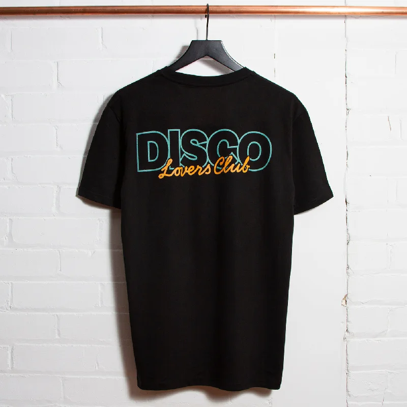 T-Shirt for Business Branding Merchandise-Disco Lovers Back Print - Tshirt - Black