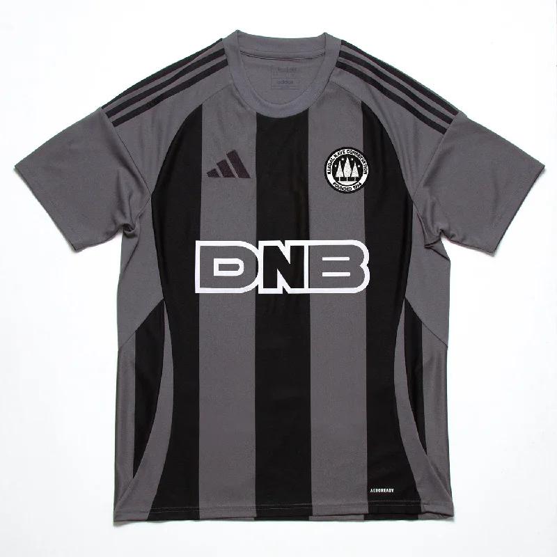 T-Shirt for Fitness Motivation-DNB FC Striped Club - Jersey - Grey/Black