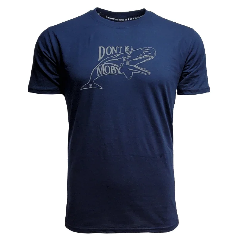 T-Shirt for Relaxed Fit-DON'T BE A MOBY T // NAVY BLUE