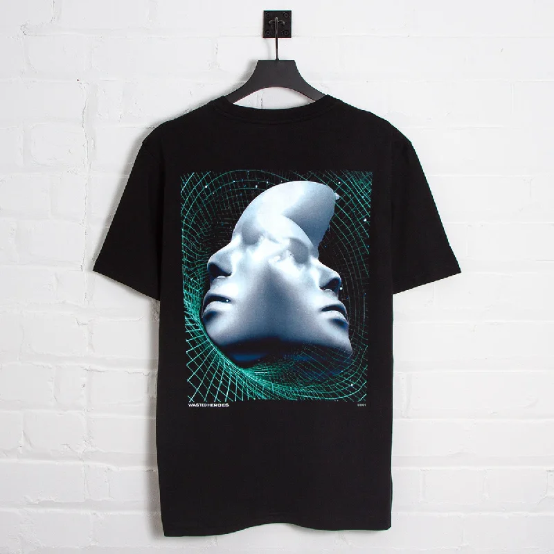 T-Shirt with Trendy Custom Prints-Entity 001 Back Print - Tshirt - Black