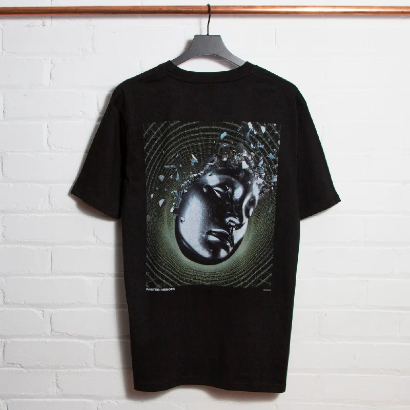 T-Shirt with Hand-Drawn Artwork-Entity 005 Back Print - Tshirt - Black