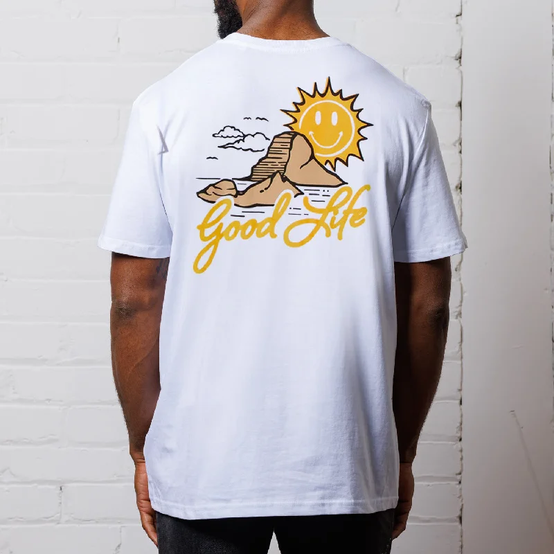 T-Shirt for Gift Ideas-Es Vedrà Good Life Back - Tshirt - White