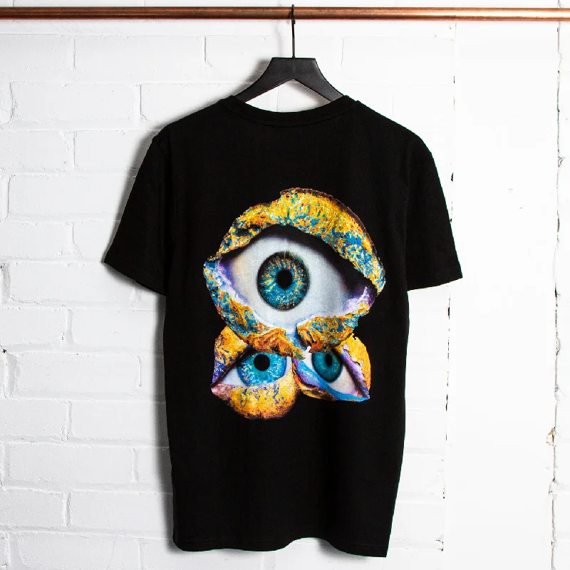 T-Shirt for Promotional Events-Eye Back Print - Tshirt - Black