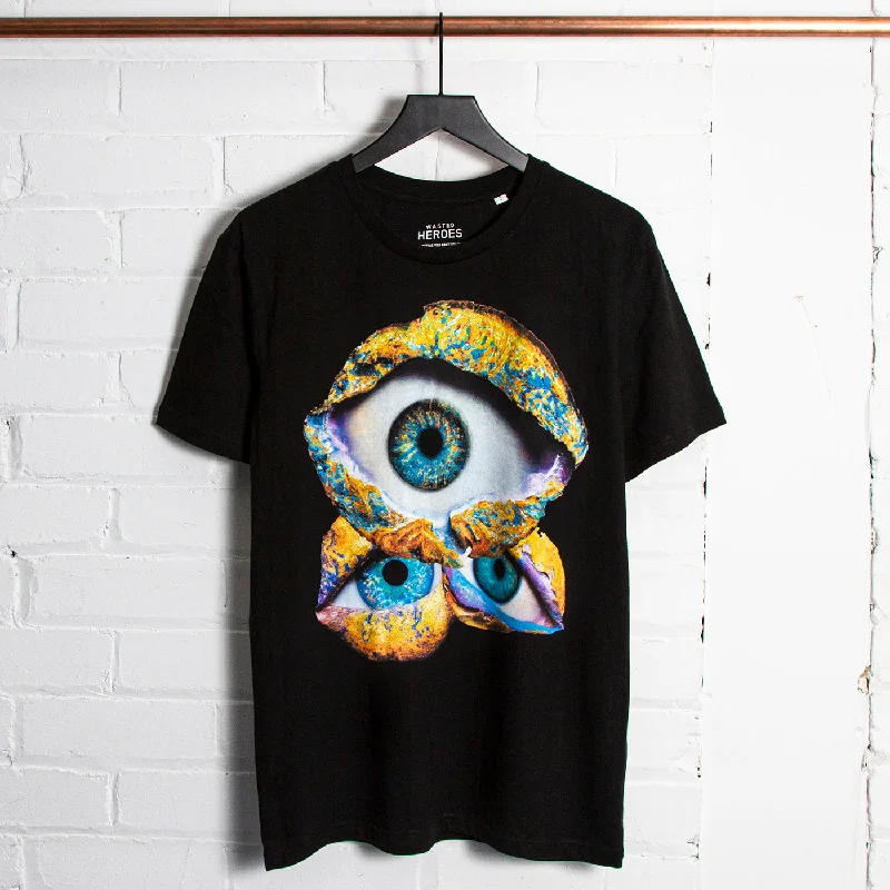 T-Shirt for Youth Sports Teams-Eye Front Print - Tshirt - Black