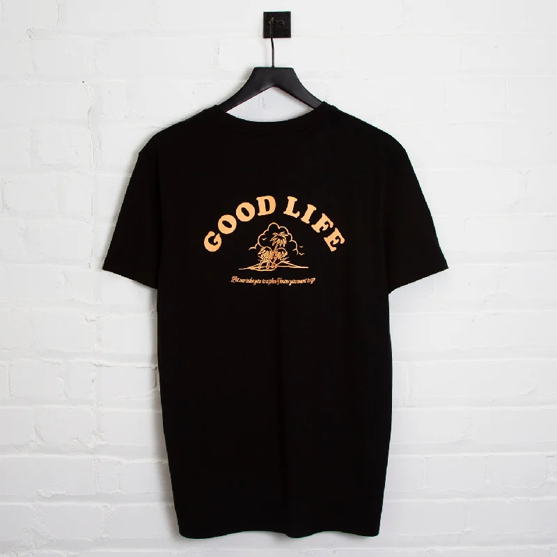 T-Shirt for Custom Text Messages-Good Life - Tshirt - Black