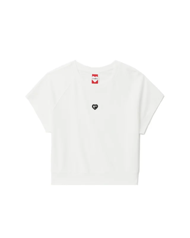 T-Shirt for Custom Logos-Cropped G-heart T-shirt