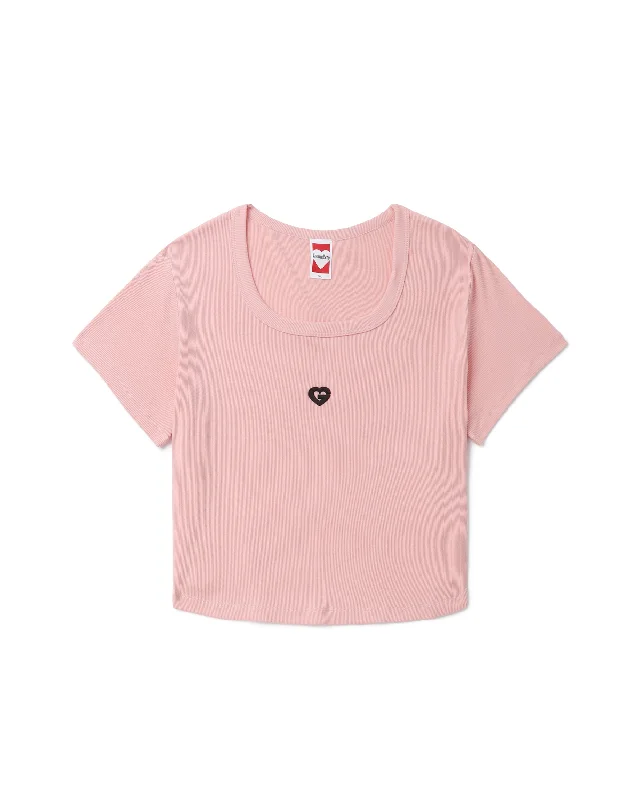 T-Shirt for Casual Fridays-Cropped G-heart T-shirt