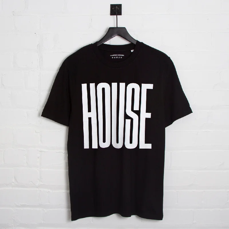 T-Shirt for Company Giveaways-Higher House Front Print - Tshirt - Black