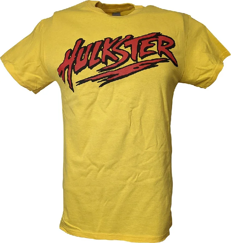 T-Shirt with Custom Car Logos-Hulkster Hulk Hogan Yellow Gold Mens T-shirt