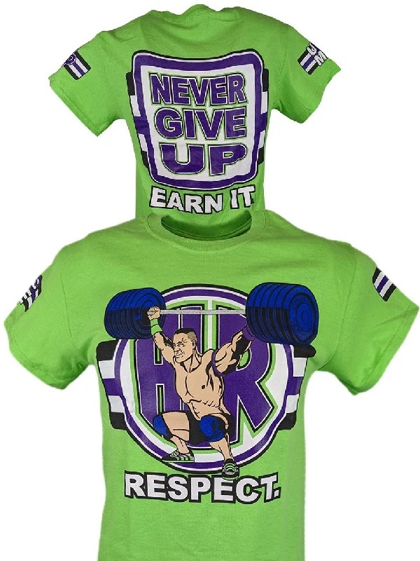 T-Shirt for Event-Specific Designs-John Cena Green Purple Respect the Cenation Mens T-shirt